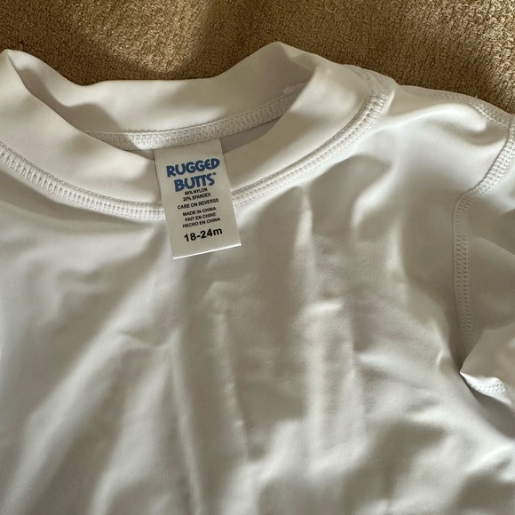 Kids White Swim Trunks and Top - Picture 4 of 5